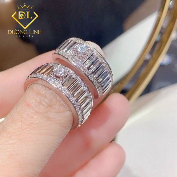 Nhẫn Cưới Cặp Kim Cương – N1038